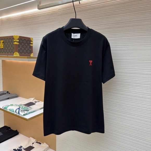 Ami Tops - Ami Logo Embroidery Short-sleeve T-shirt